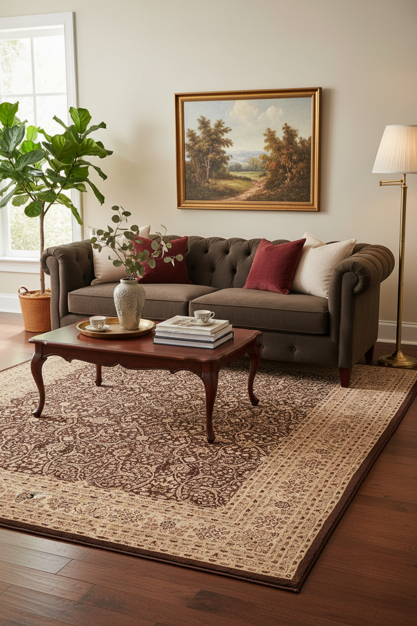 handmade Traditional Tabriz Brown Tan Hand Knotted RECTANGLE 100% WOOL area rug 8'X10'