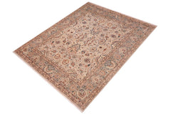 handmade Traditional Veg Dye Lt. Gray Lt. Gray Hand Knotted RECTANGLE 100% WOOL area rug 8'X10'