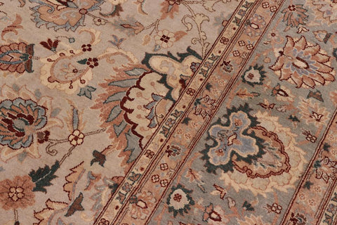 handmade Traditional Veg Dye Lt. Gray Lt. Gray Hand Knotted RECTANGLE 100% WOOL area rug 8'X10'