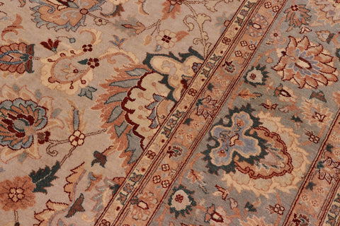 handmade Traditional Veg Dye Lt. Gray Lt. Gray Hand Knotted RECTANGLE 100% WOOL area rug 8' x 10'