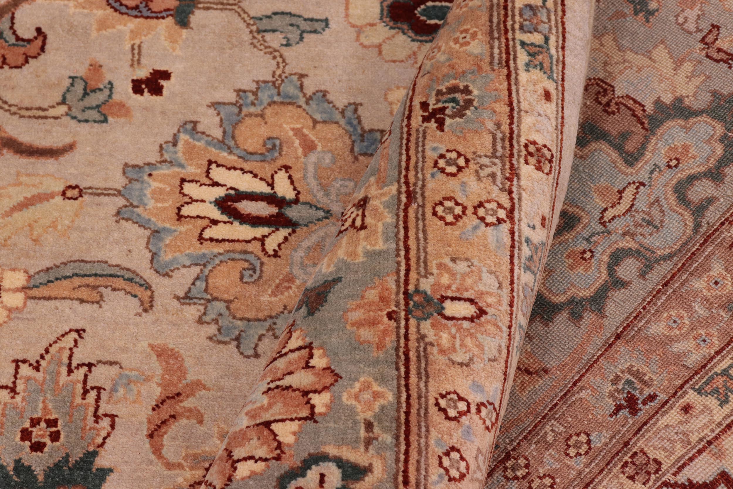 handmade Traditional Veg Dye Lt. Gray Lt. Gray Hand Knotted RECTANGLE 100% WOOL area rug 8' x 10'