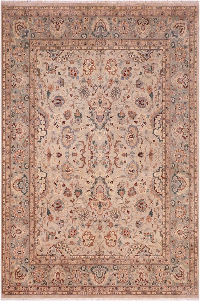 handmade Traditional Veg Dye Lt. Gray Lt. Gray Hand Knotted RECTANGLE 100% WOOL area rug 8'X10'