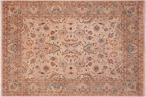 handmade Traditional Veg Dye Lt. Gray Lt. Gray Hand Knotted RECTANGLE 100% WOOL area rug 8' x 10'