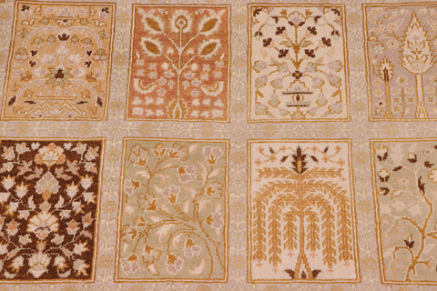 handmade Transitional Design Tan Brown Hand Knotted RECTANGLE 100% WOOL area rug 8' x 10'
