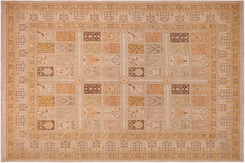 handmade Transitional Design Tan Brown Hand Knotted RECTANGLE 100% WOOL area rug 8' x 10'