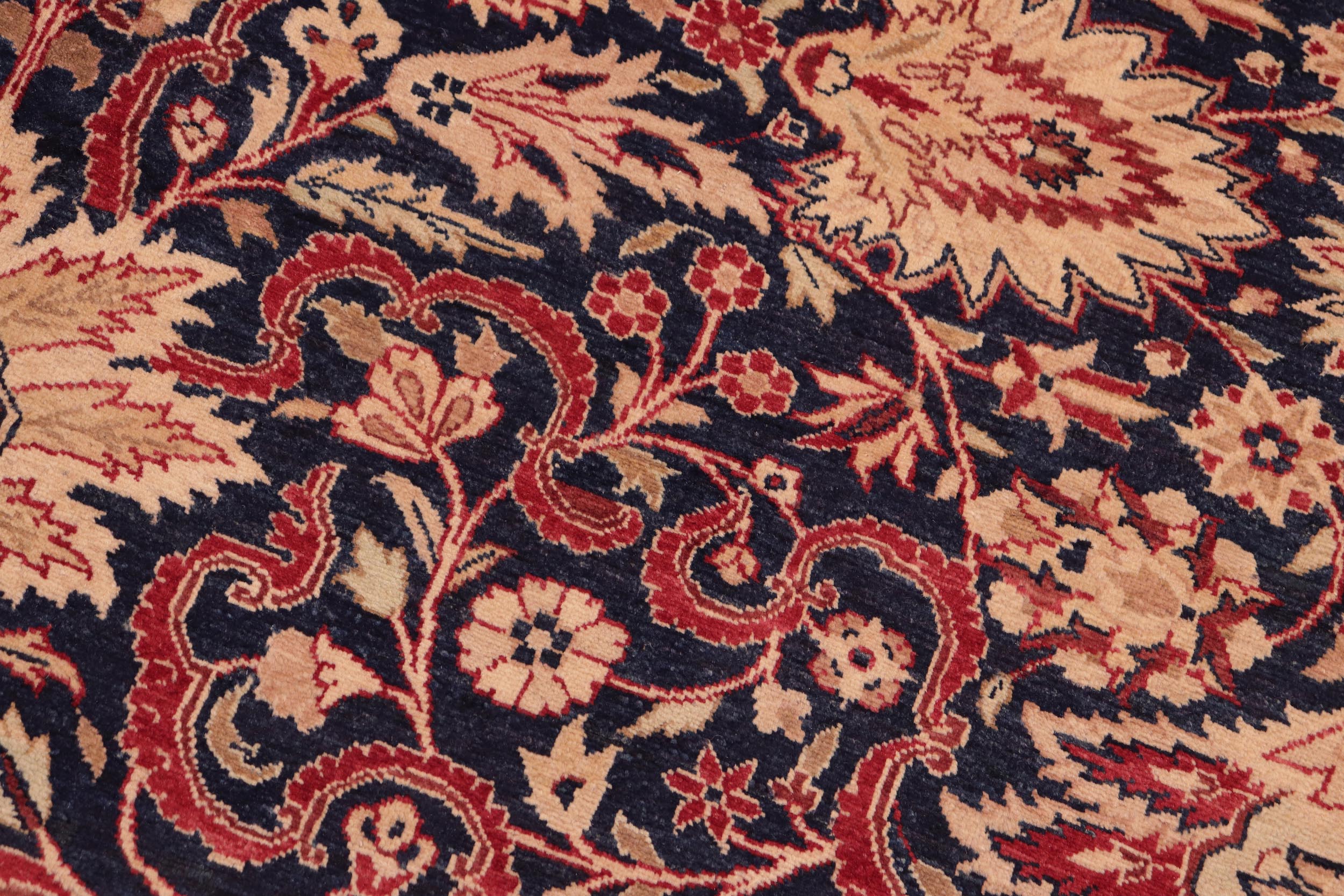 handmade Transitional Sultanabad Drk. Blue Red Hand Knotted RECTANGLE 100% WOOL area rug 8 x 10