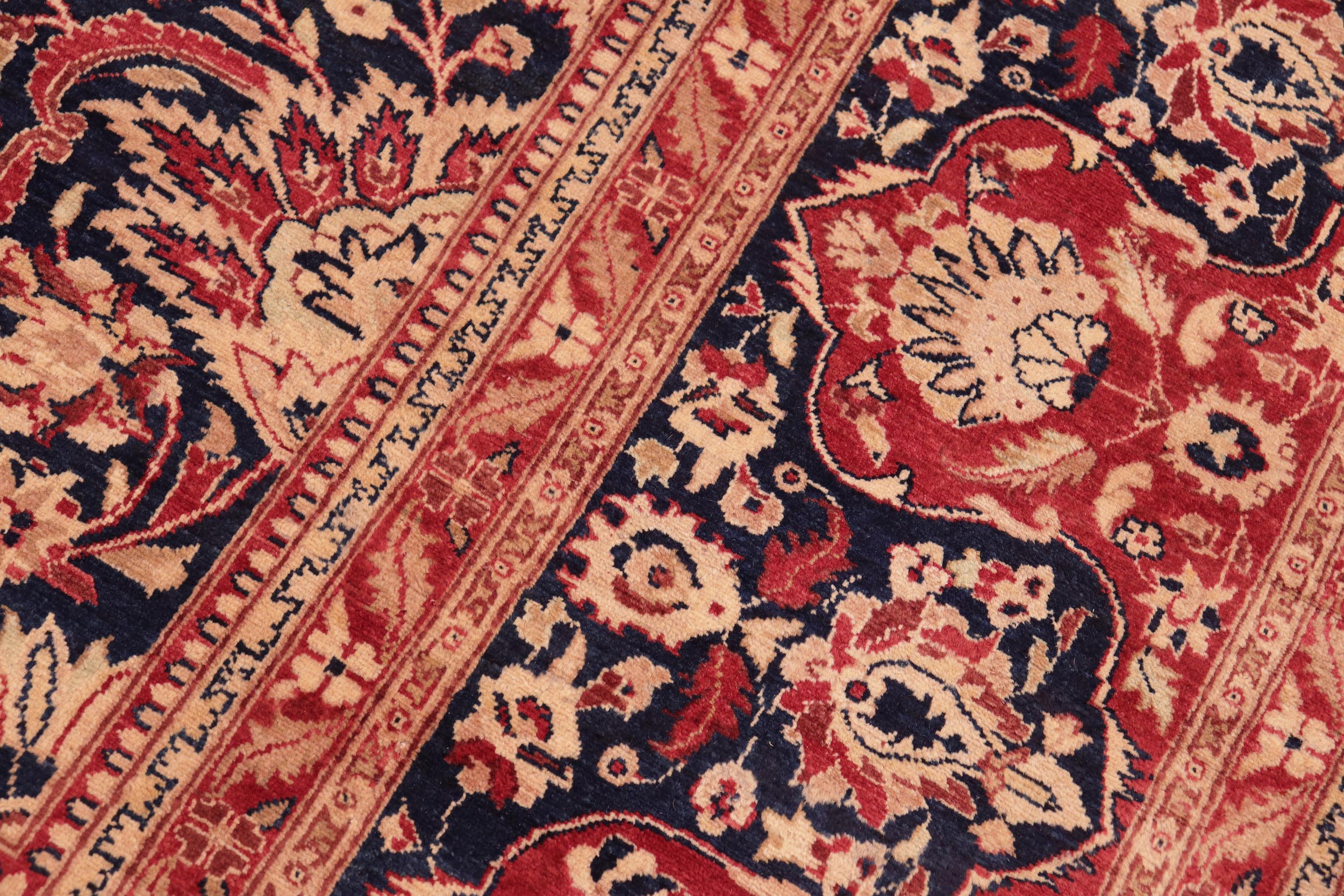 handmade Transitional Sultanabad Drk. Blue Red Hand Knotted RECTANGLE 100% WOOL area rug 8 x 10