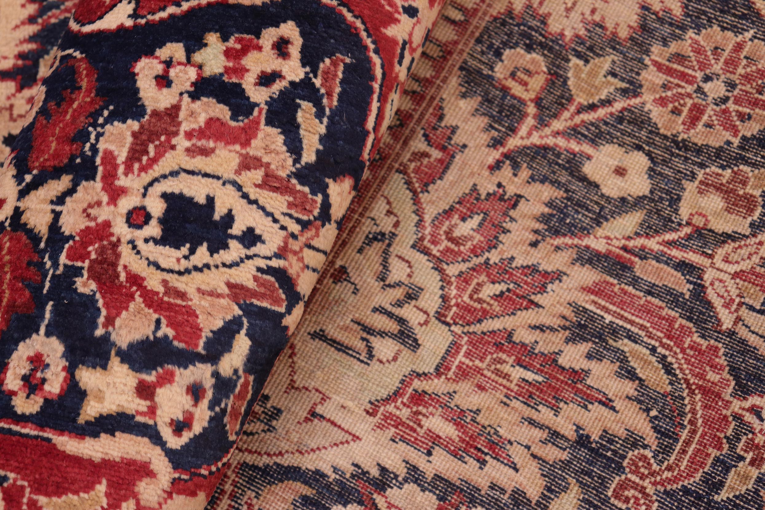 handmade Transitional Sultanabad Drk. Blue Red Hand Knotted RECTANGLE 100% WOOL area rug 8x10