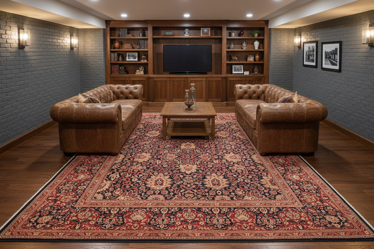 handmade Transitional Sultanabad Drk. Blue Red Hand Knotted RECTANGLE 100% WOOL area rug 8 x 10