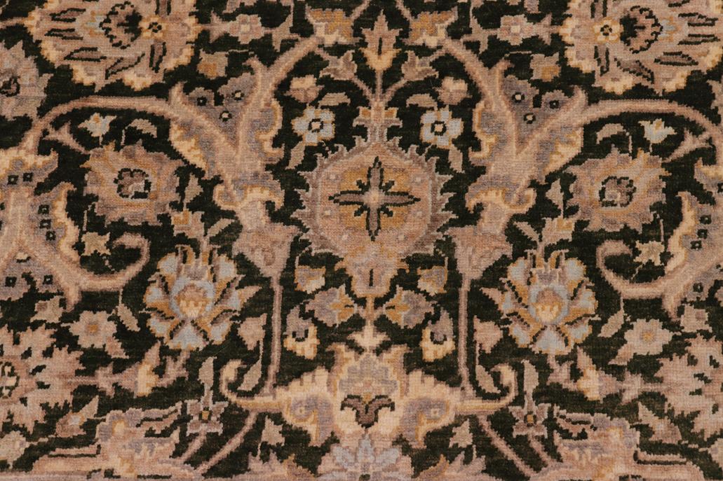 handmade Traditional Design Drk.green Lt. Gray Hand Knotted RECTANGLE 100% WOOL area rug 8'X10'