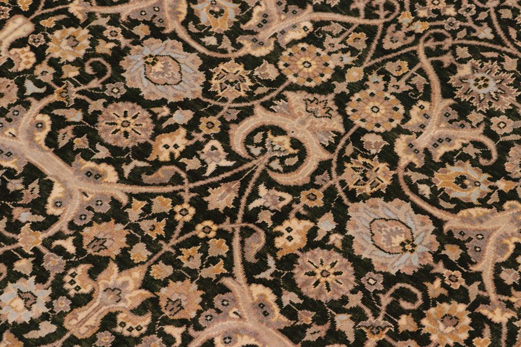 handmade Traditional Design Drk.green Lt. Gray Hand Knotted RECTANGLE 100% WOOL area rug 8'X10'