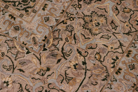 handmade Traditional Design Drk.green Lt. Gray Hand Knotted RECTANGLE 100% WOOL area rug 8'X10'