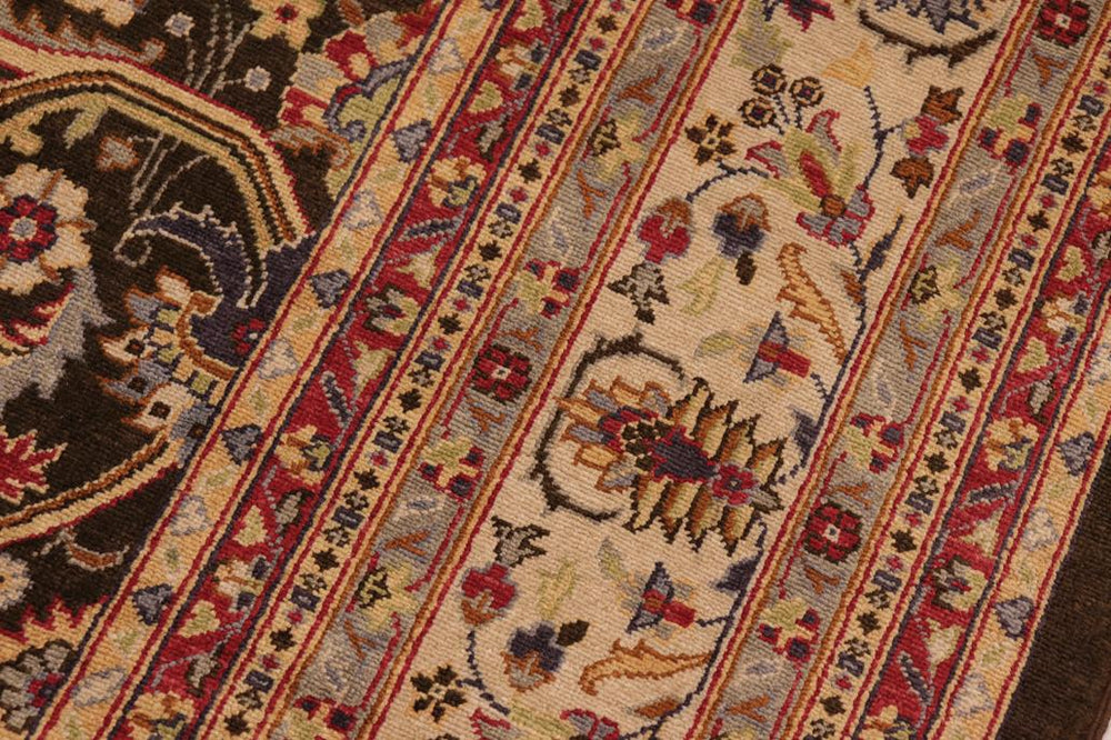 handmade Transitional Design Brown Beige Hand Knotted RECTANGLE 100% WOOL area rug 8x10