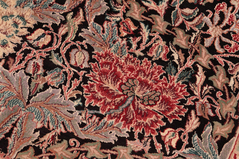 handmade Transitional Hashmi Black Beige Hand Knotted RECTANGLE 100% WOOL area rug 8x10