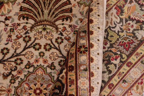 handmade Traditional Veg Dye Lt. Gray Dark Brown Hand Knotted RECTANGLE 100% WOOL area rug 8'X10'