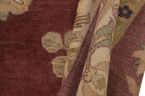 handmade Traditional Kafkaz Sienna Tan Hand Knotted RECTANGLE 100% WOOL area rug 9x11