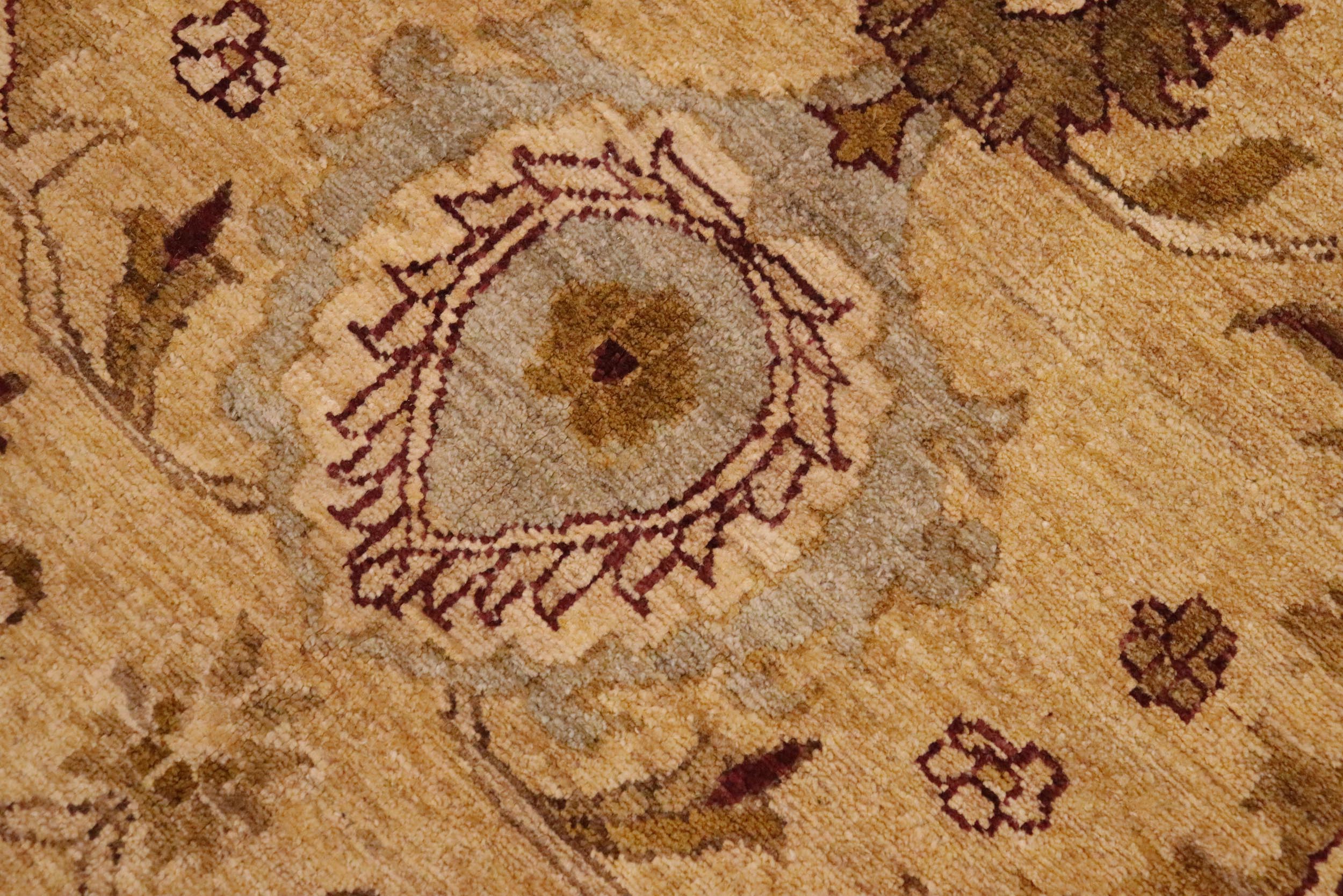handmade Traditional Kafkaz Lt. Gold Burgundy Hand Knotted RECTANGLE 100% WOOL area rug 9x12
