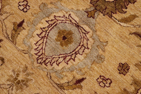 handmade Traditional Kafkaz Lt. Gold Burgundy Hand Knotted RECTANGLE 100% WOOL area rug 9x12