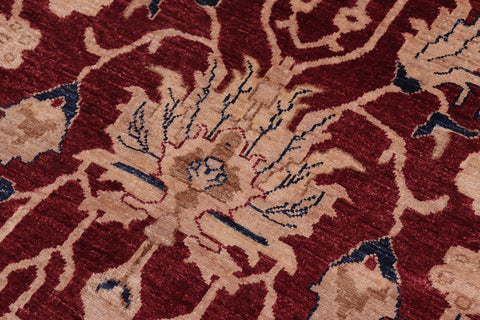 handmade Traditional Kafkaz Red Blue Hand Knotted RECTANGLE 100% WOOL area rug 9x12