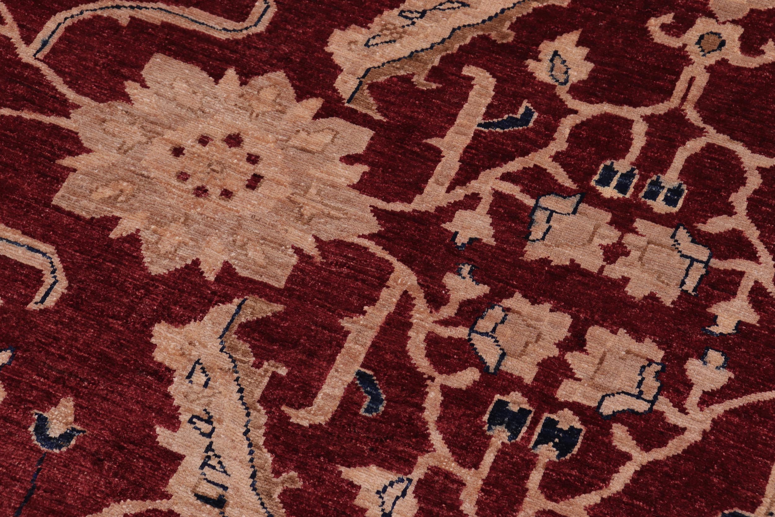handmade Traditional Kafkaz Red Blue Hand Knotted RECTANGLE 100% WOOL area rug 9x12