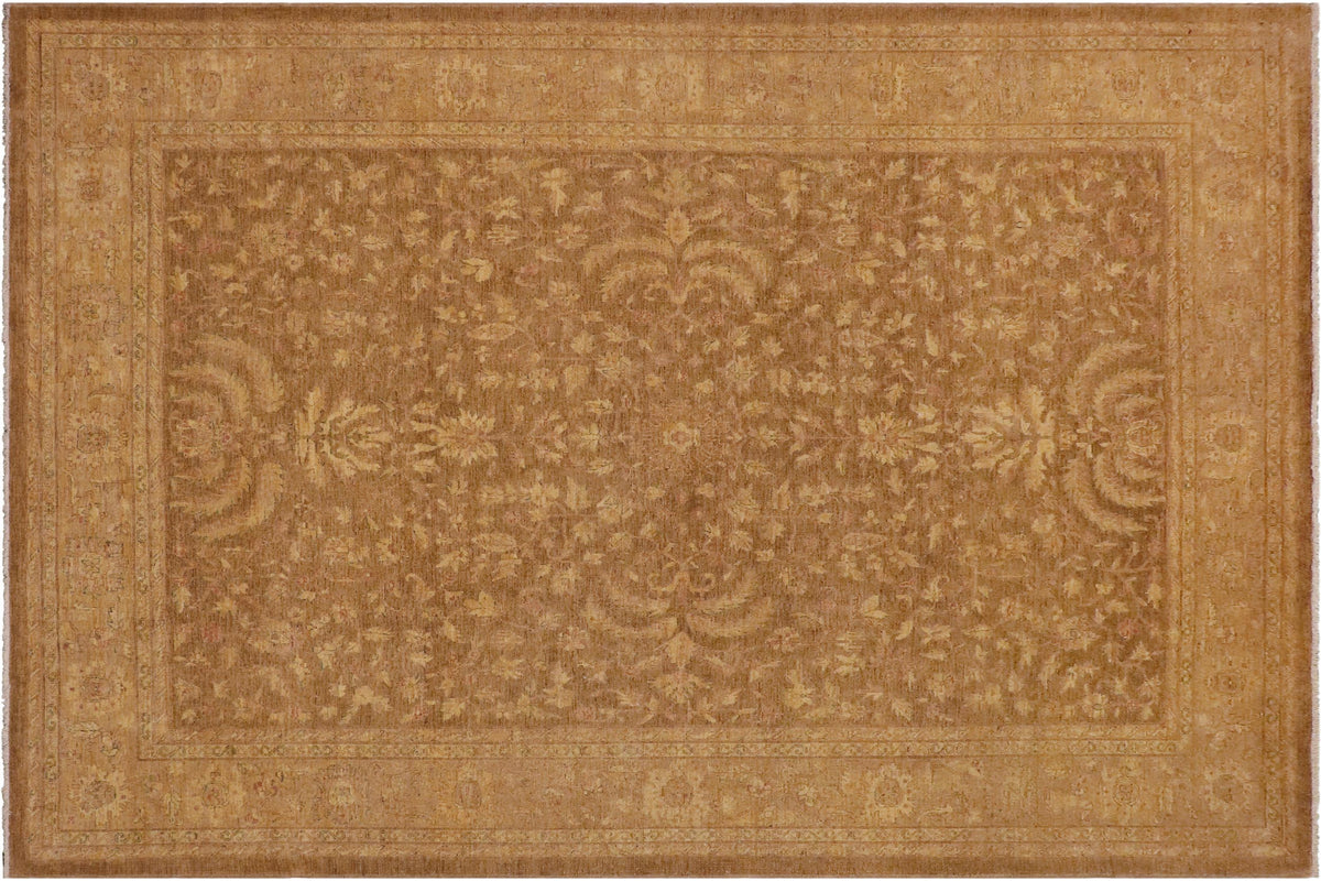 handmade Traditional Kafkaz Gold Tan Hand Knotted RECTANGLE 100% WOOL area rug 10x12
