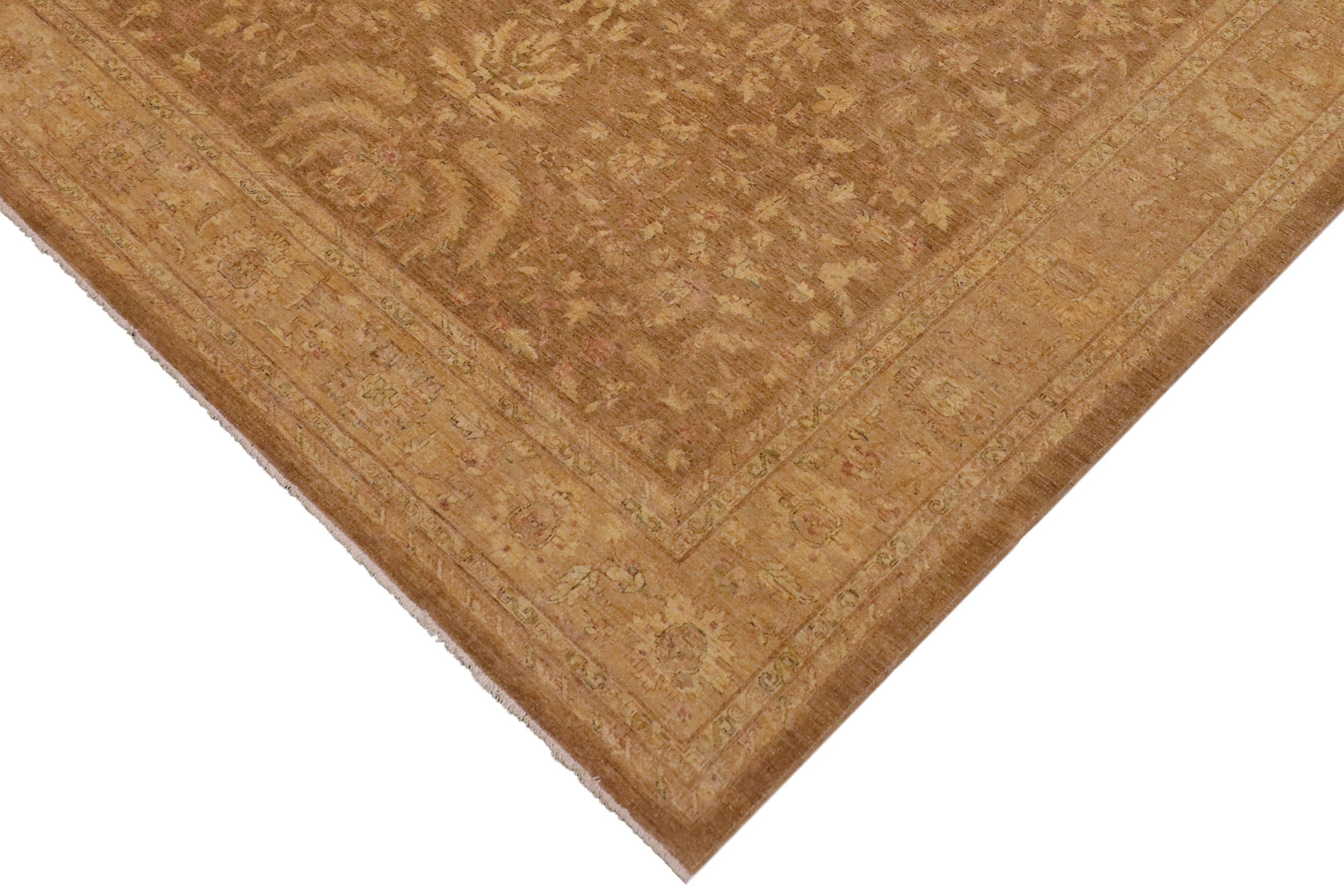 handmade Traditional Kafkaz Gold Tan Hand Knotted RECTANGLE 100% WOOL area rug 10x12