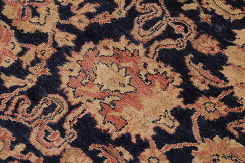 handmade Traditional Kafkaz Blue Salmon Hand Knotted RECTANGLE 100% WOOL area rug 9x12
