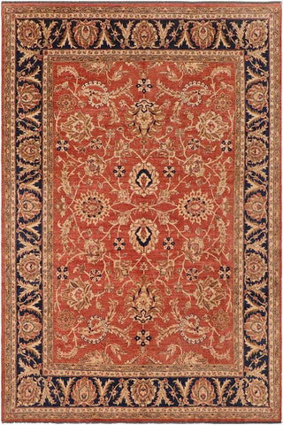 handmade Traditional Kafkaz Peach Blue Hand Knotted RECTANGLE 100% WOOL area rug 9X11