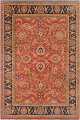 handmade Traditional Kafkaz Peach Blue Hand Knotted RECTANGLE 100% WOOL area rug 9X11