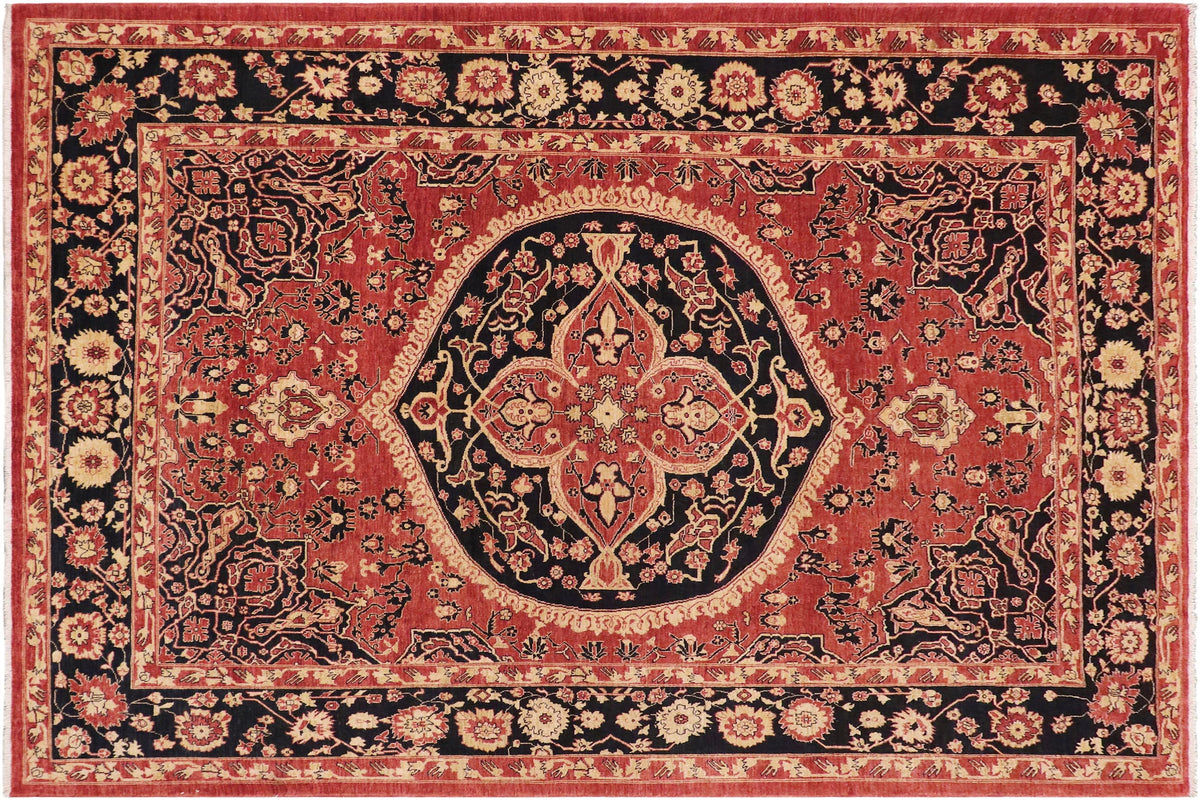 handmade Traditional Kafkaz Rust Blue Hand Knotted RECTANGLE 100% WOOL area rug 9' x 12'