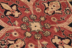 handmade Traditional Kafkaz Rust Blue Hand Knotted RECTANGLE 100% WOOL area rug 9X12