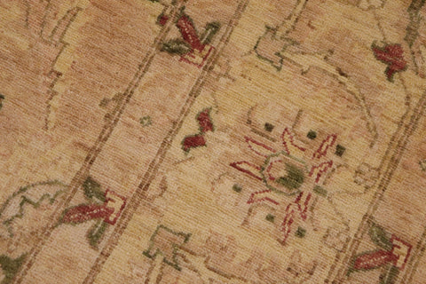 handmade Traditional Kafkaz Tan Lt. Gold Hand Knotted RECTANGLE 100% WOOL area rug 9x12