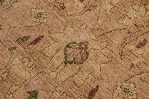 handmade Traditional Kafkaz Tan Lt. Gold Hand Knotted RECTANGLE 100% WOOL area rug 9x12