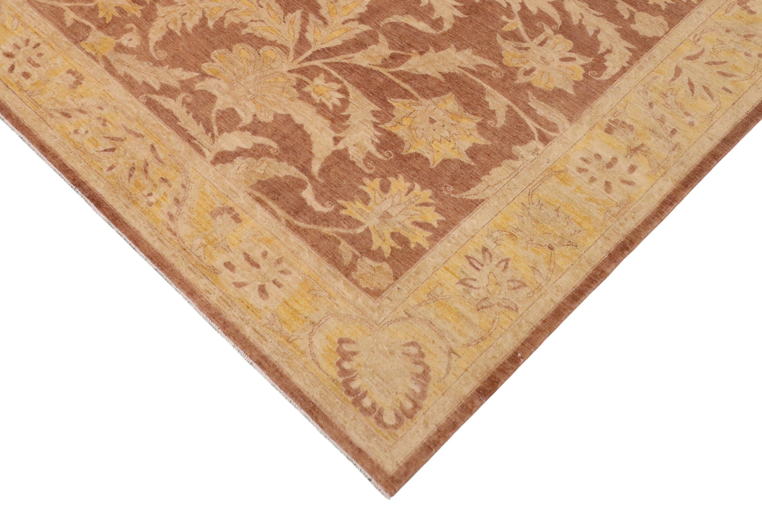 handmade Traditional Kafkaz Lt. Brown Gold Hand Knotted RECTANGLE 100% WOOL area rug 9x12
