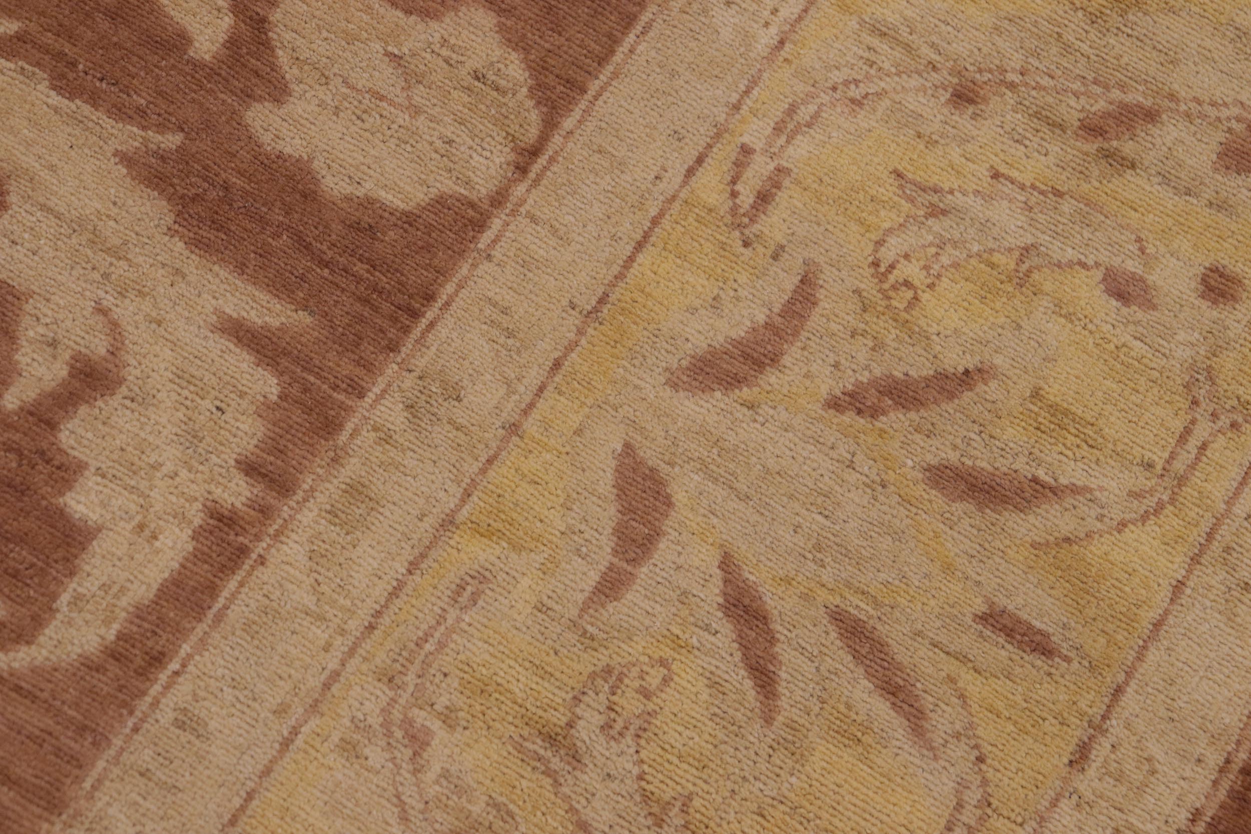 handmade Traditional Kafkaz Lt. Brown Gold Hand Knotted RECTANGLE 100% WOOL area rug 9x12