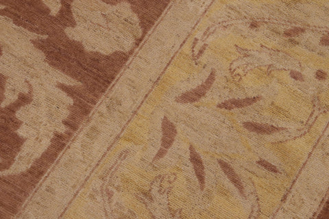 handmade Traditional Kafkaz Lt. Brown Gold Hand Knotted RECTANGLE 100% WOOL area rug 9x12