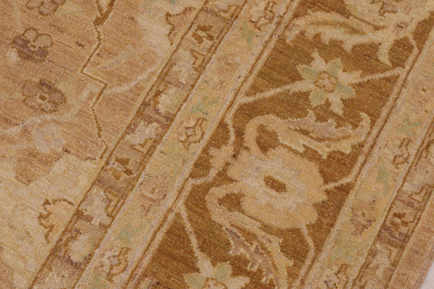 handmade Traditional Kafkaz Tan Gold Hand Knotted RECTANGLE 100% WOOL area rug 9x12