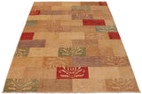 handmade Modern Gabbeh Beige Tan Hand Knotted RECTANGLE 100% WOOL area rug 9  x 12 