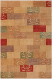Modern Gabbeh Georgine Beige/Tan Wool Rug - 9'0'' x 11'6''