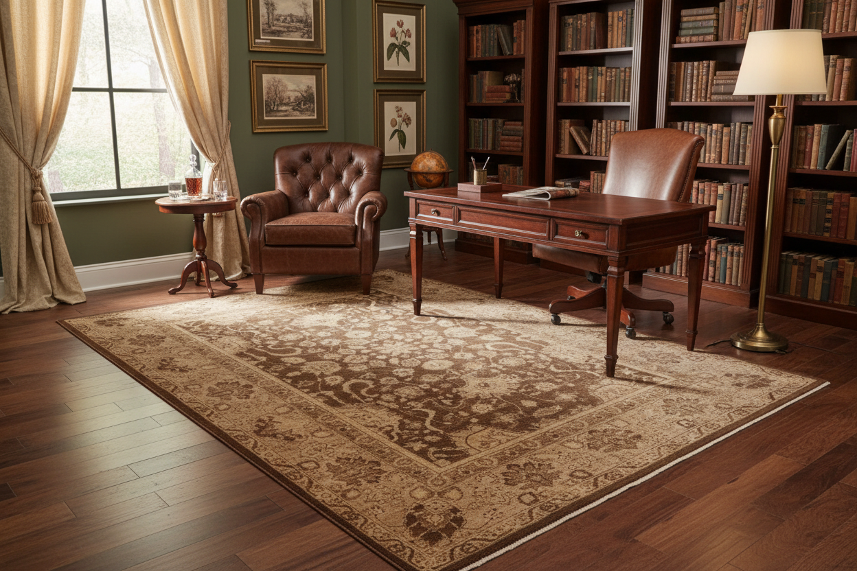 handmade Traditional Kafkaz Brown Tan Hand Knotted RECTANGLE 100% WOOL area rug 9x12