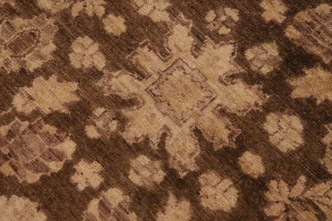 handmade Traditional Kafkaz Brown Tan Hand Knotted RECTANGLE 100% WOOL area rug 9x12