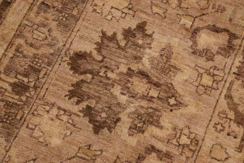 handmade Traditional Kafkaz Brown Tan Hand Knotted RECTANGLE 100% WOOL area rug 9x12