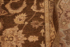 handmade Traditional Kafkaz Brown Tan Hand Knotted RECTANGLE 100% WOOL area rug 9X12