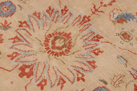 handmade Traditional Kafkaz Tan Rust Hand Knotted RECTANGLE 100% WOOL area rug 9x12