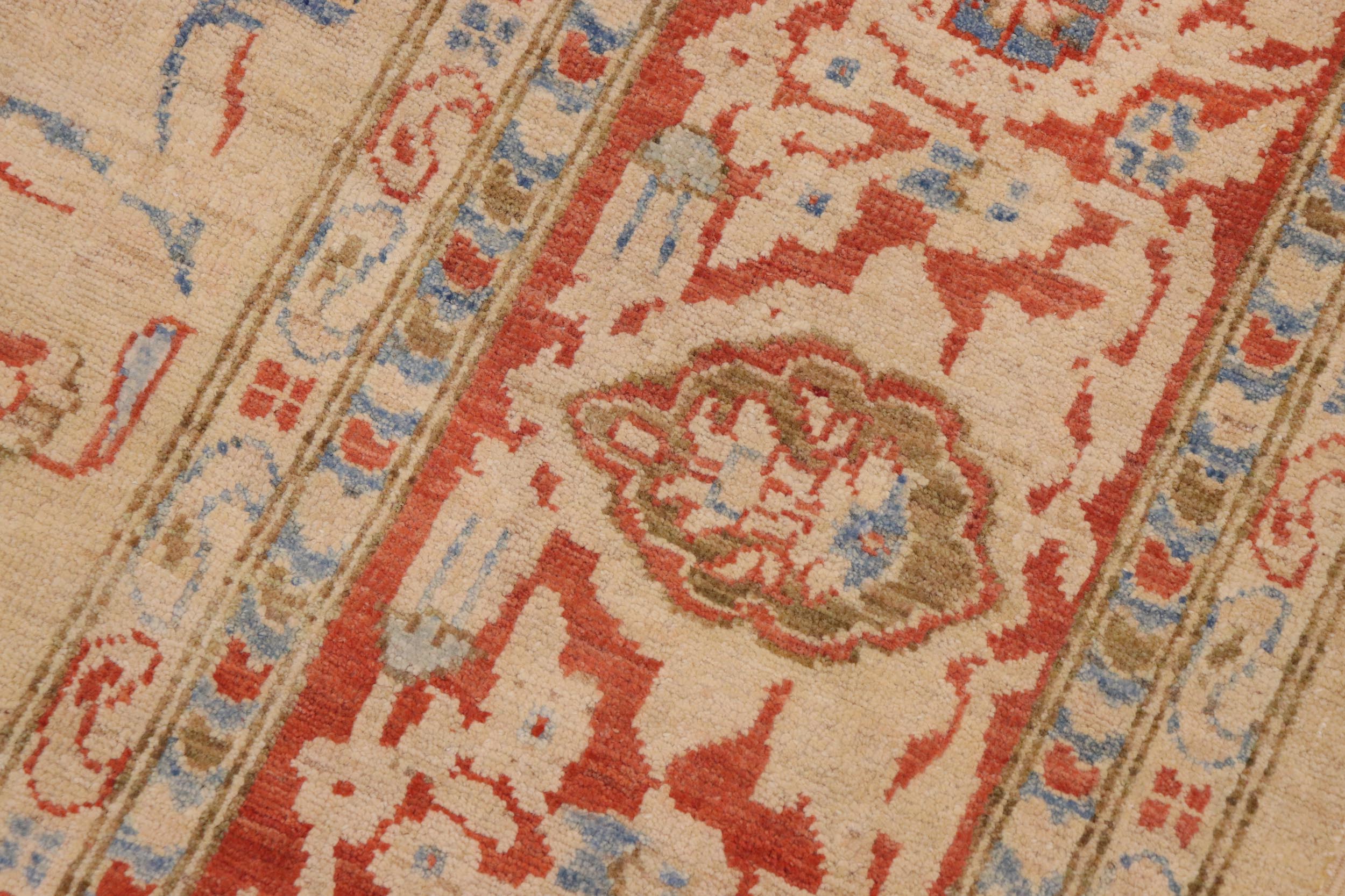 handmade Traditional Kafkaz Tan Rust Hand Knotted RECTANGLE 100% WOOL area rug 9x12