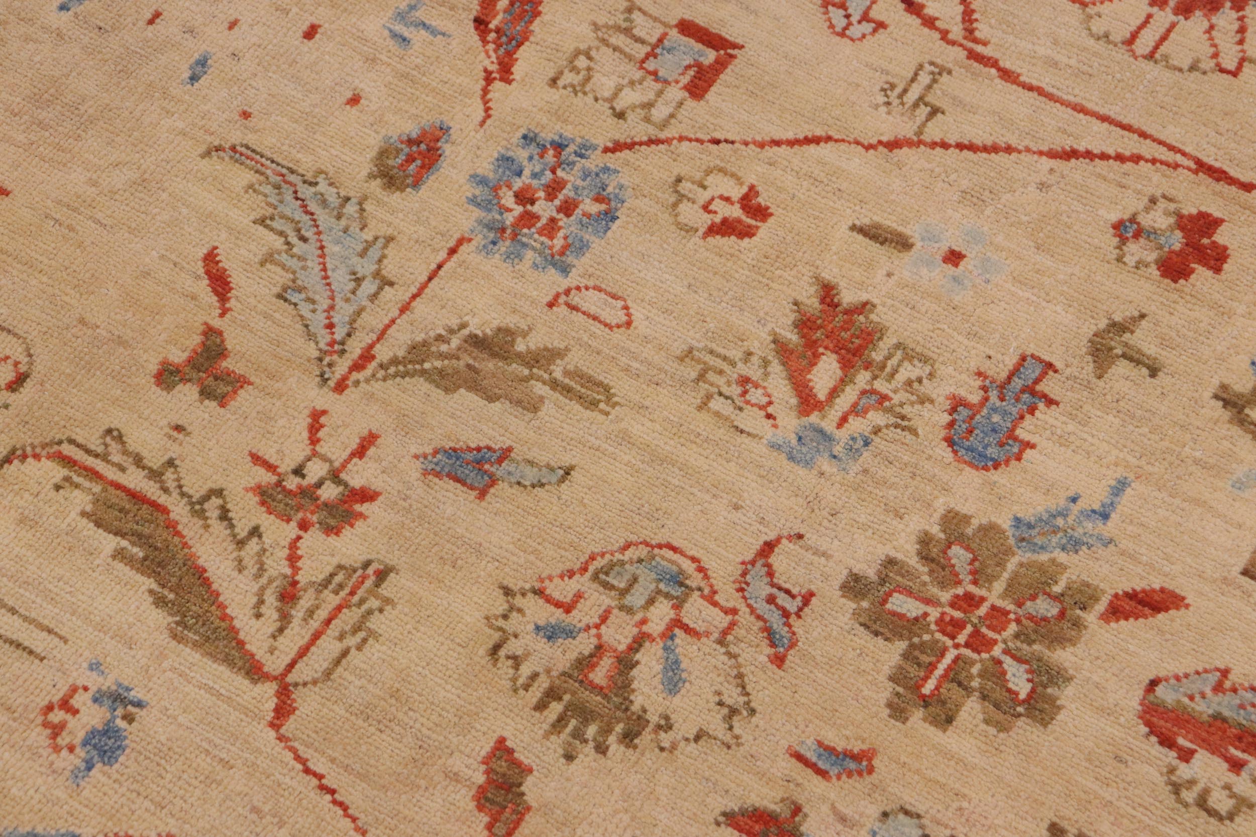 handmade Traditional Kafkaz Tan Rust Hand Knotted RECTANGLE 100% WOOL area rug 9x12