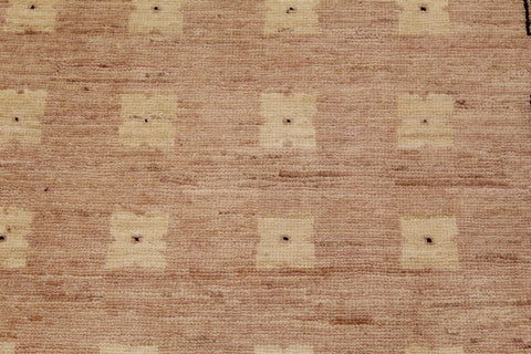 handmade Modern Kafkaz Nude Tan Hand Knotted RECTANGLE 100% WOOL area rug 9' x 12'