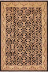 handmade Transitional Kafkaz Brown Tan Hand Knotted RECTANGLE 100% WOOL area rug 9X12