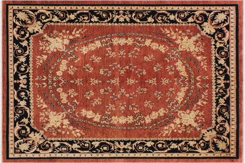 handmade Traditional Kafkaz Rust Black Hand Knotted RECTANGLE 100% WOOL area rug 9x12
