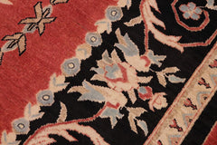 handmade Traditional Kafkaz Rust Black Hand Knotted RECTANGLE 100% WOOL area rug 9X12